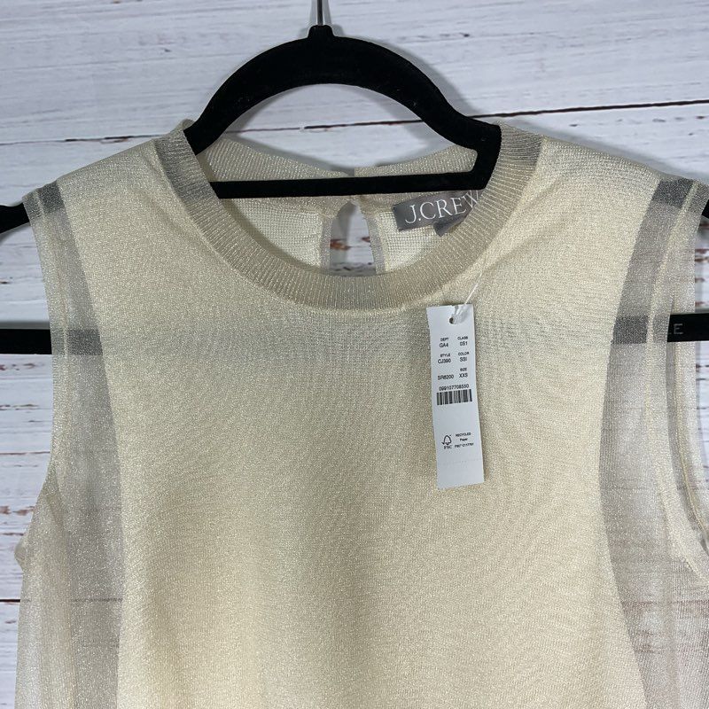 NWT J. Crew Collection Cream Layered Slip Mini Sweater Dress sz XXS MSRP $239