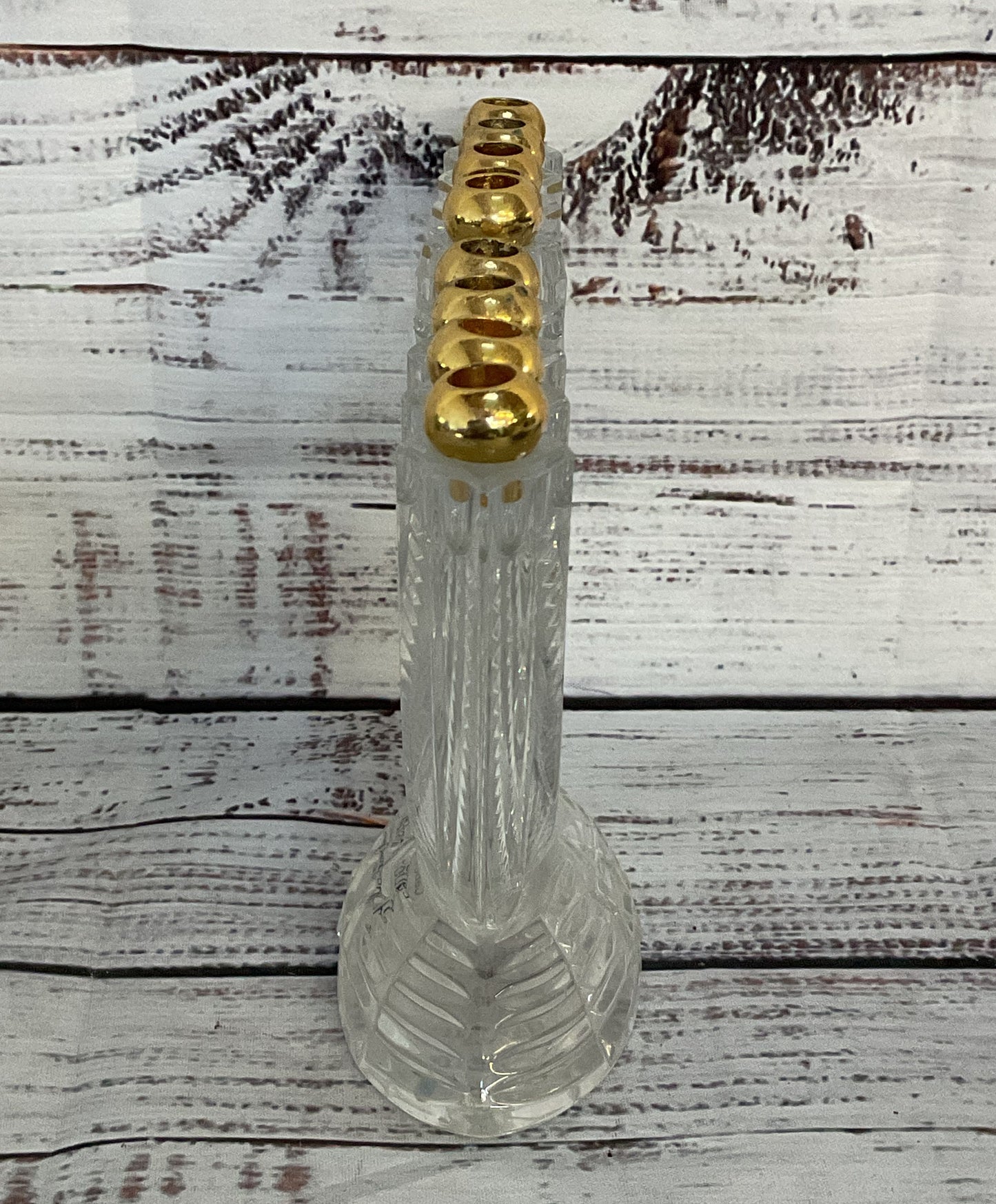 Godinger Crystal Candle Legends Hanukkah Menorah