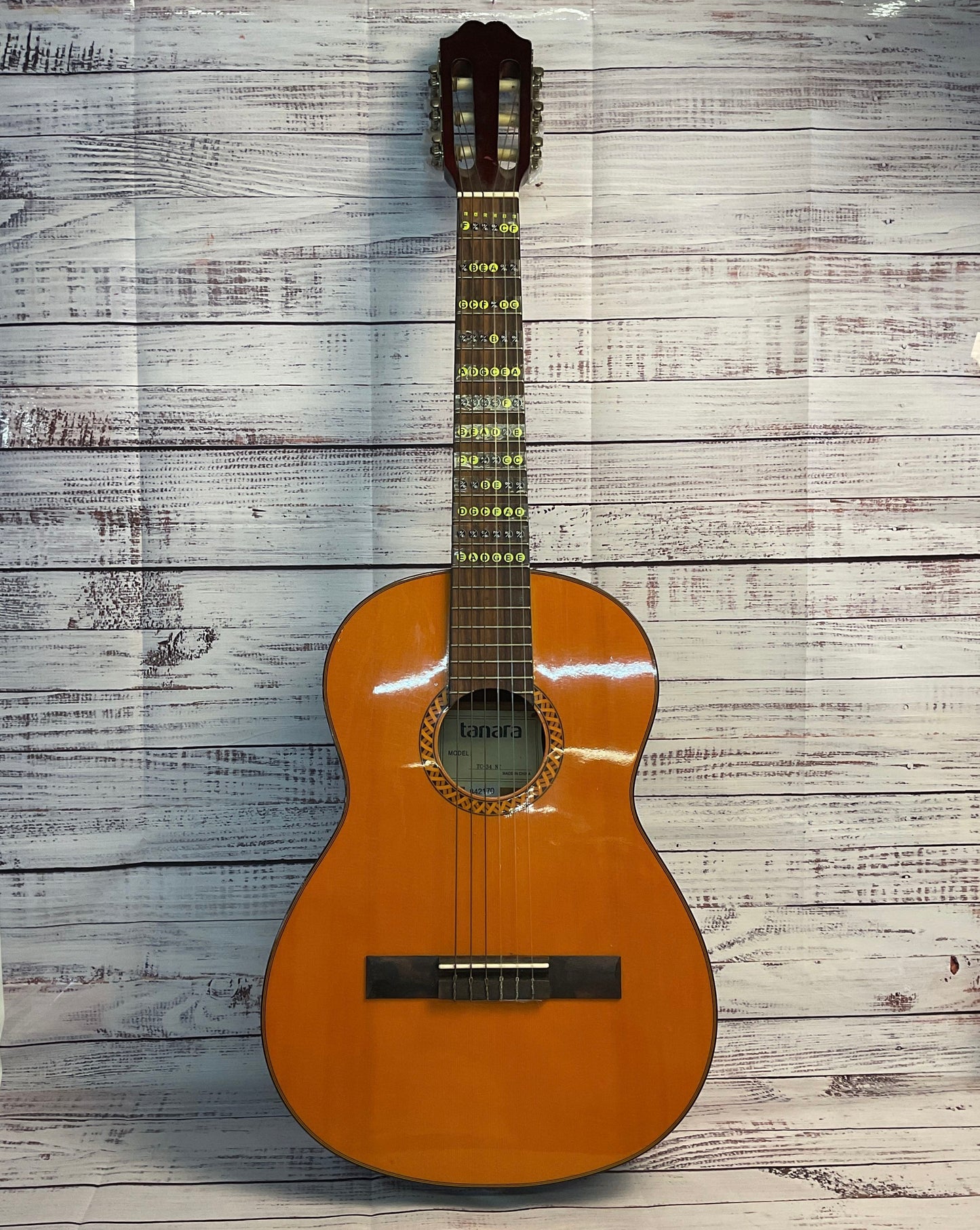 Tanara Classical Acoustic Guitar TC-34 NT with Letter Stickers