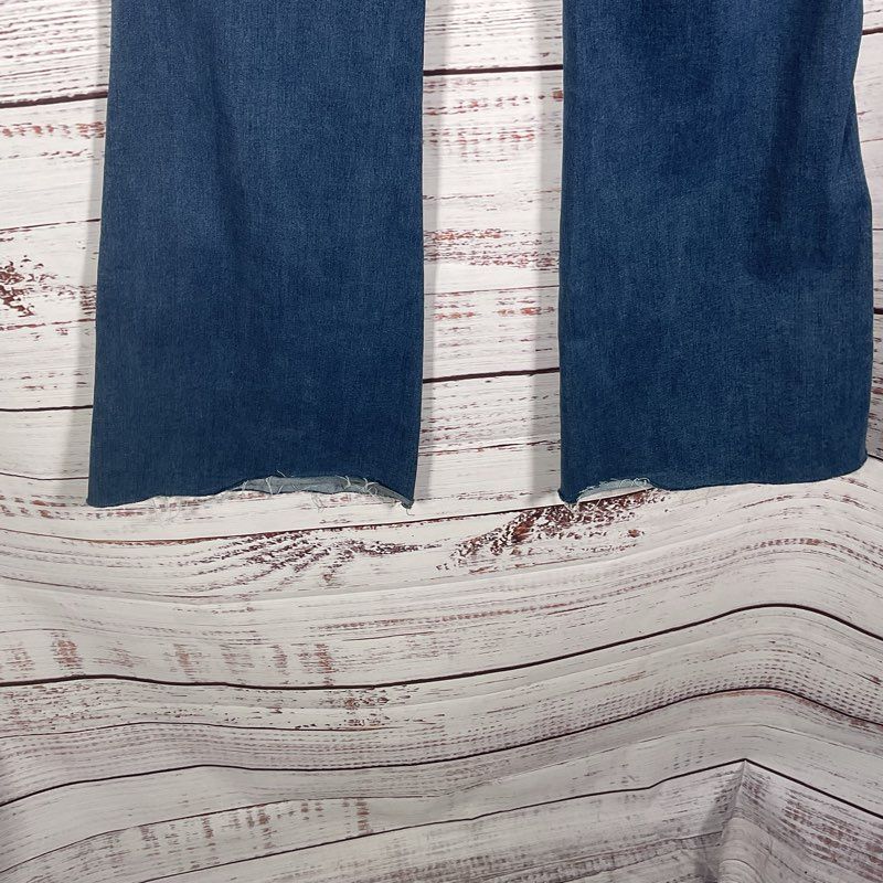 Judy Blue Raw Hem Medium Wash Blue Denim Flare Jeans - Size 30