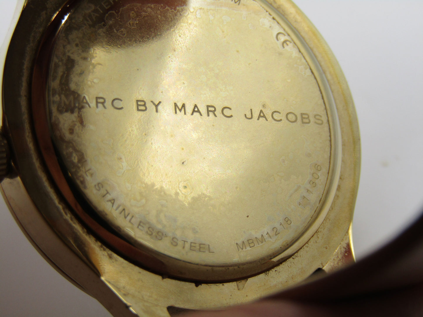 Marc by Marc Jacobs Women's Gold Tone Stainless Steel Leather Band Quartz Watch