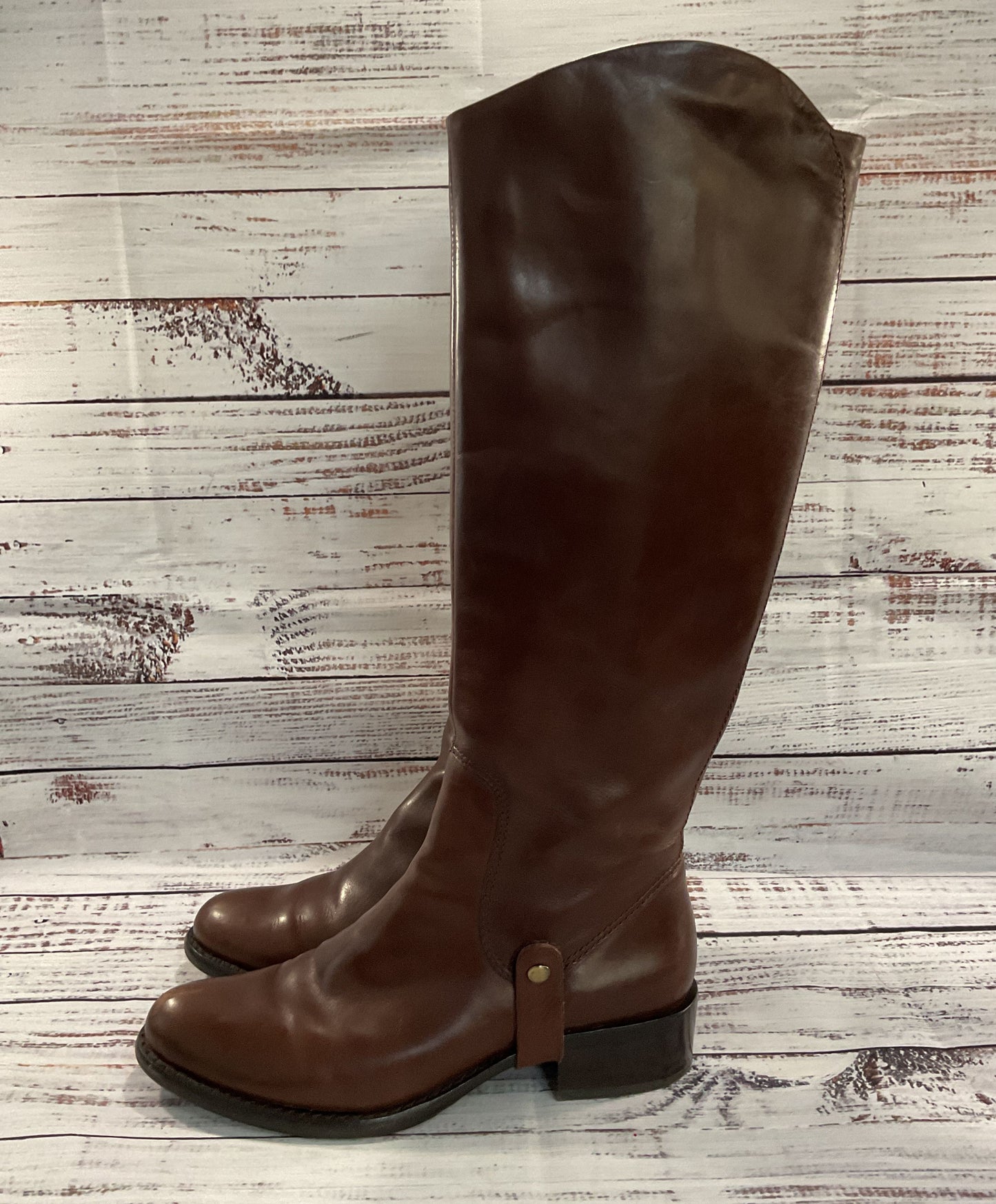 Via Spiga Women's Brown Leather Knee High Boots Size 5.5