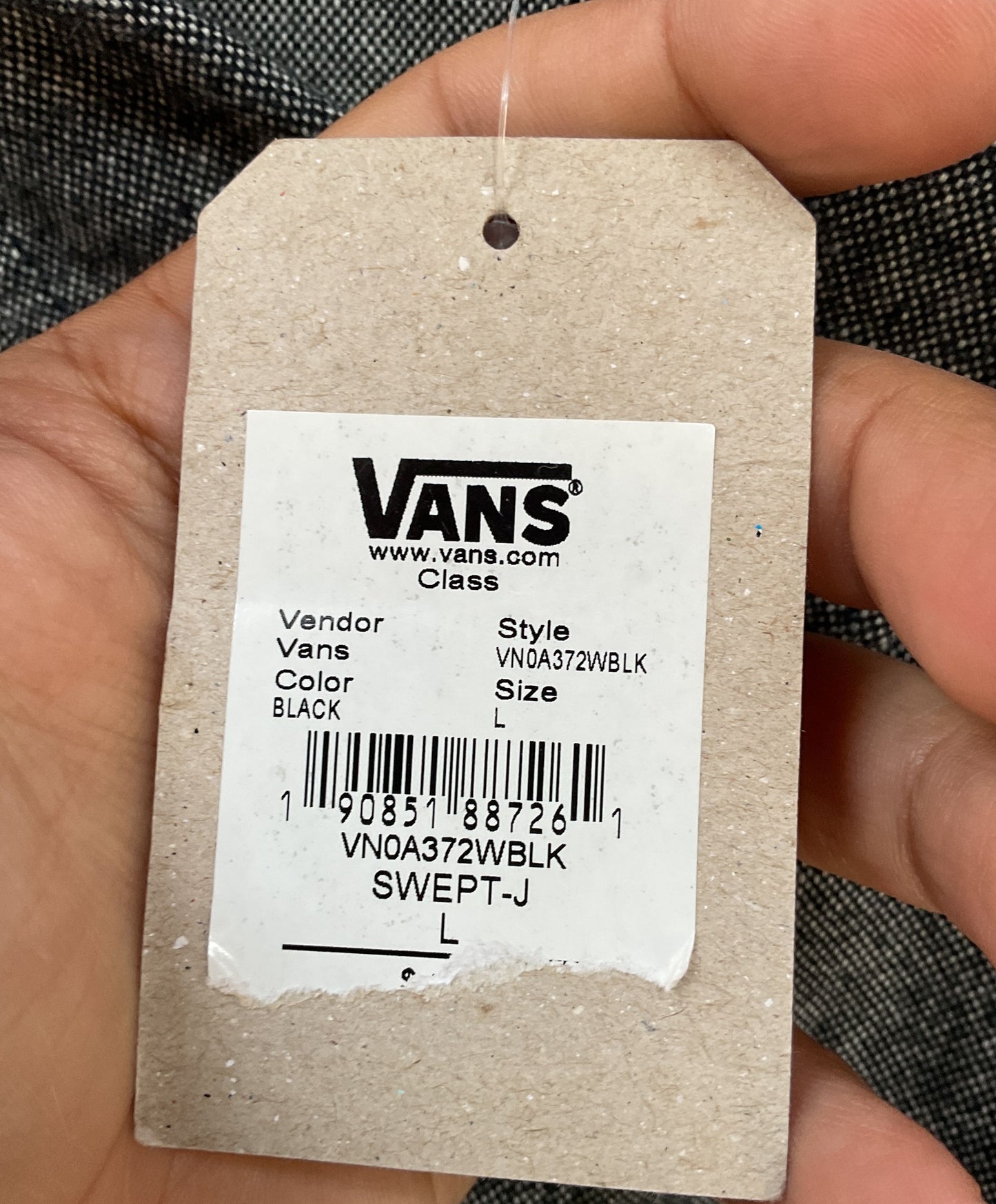 Vans Men's Gray Long Sleeve Button Down Shirt Size L
