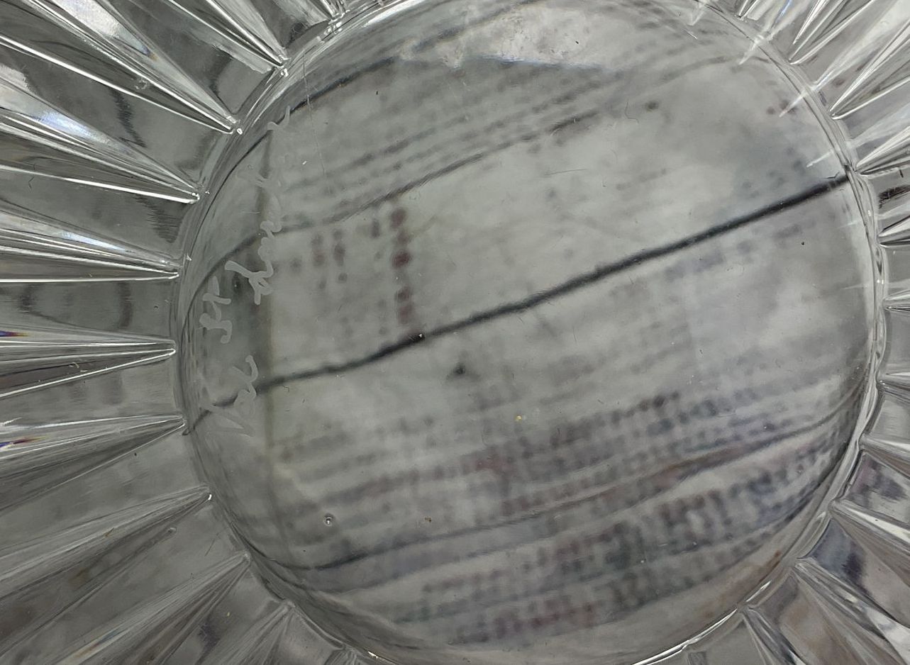 Val St. Lambert Vintage Sunburst Pattern 9" Crystal Bowl