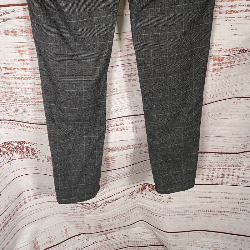NWT Mango Trouser Collection Grey Plaid Slim Fit Pants Size 30