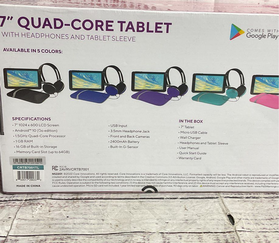 Core Innovations DP 7-inch 1GB CRTB7001BL Android Tablet Black