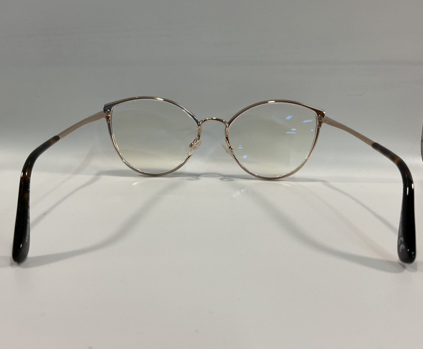 Tom Ford TF5573-B Women's Gold Cat Eye Eyeglasses Frame Made in Italy