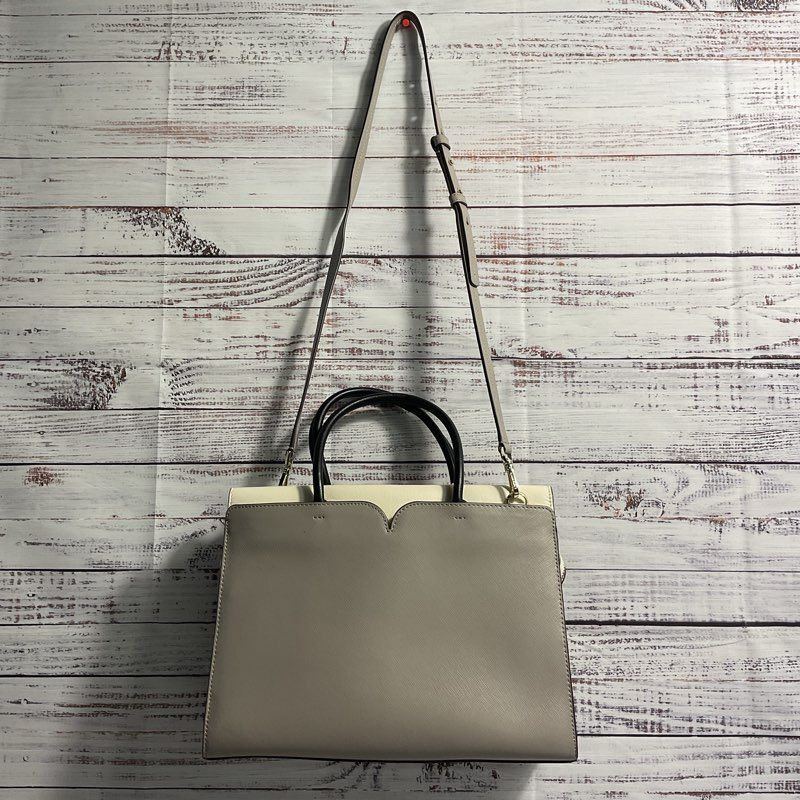 Kate Spade Spencer Medium Gray Leather Satchel Crossbody Purse w/ Dust Bag