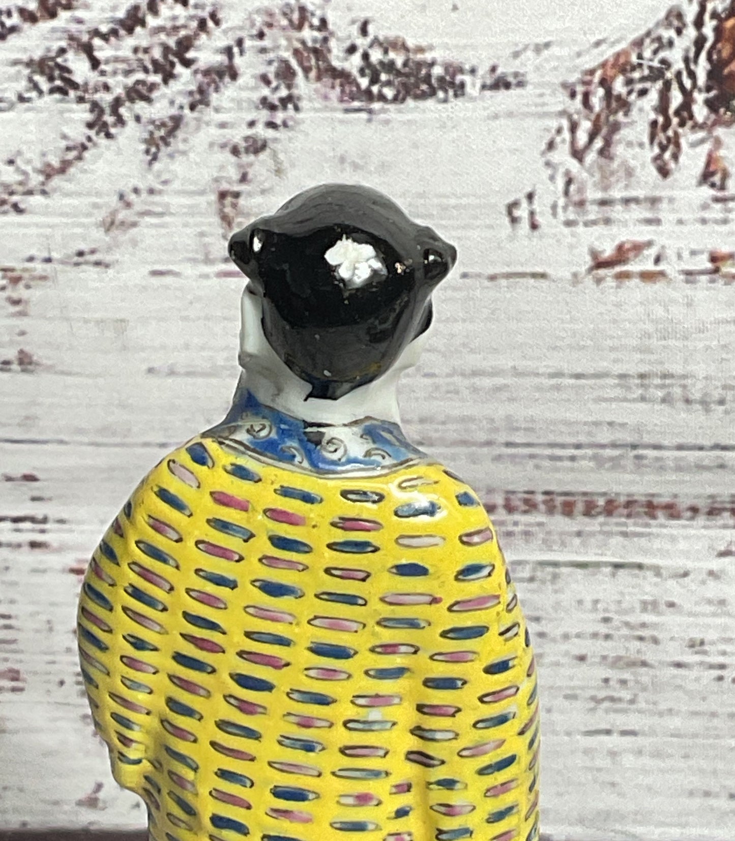 Chinese Vintage Famille Rose Han Zhong Li 6.5" Porcelain Figurine