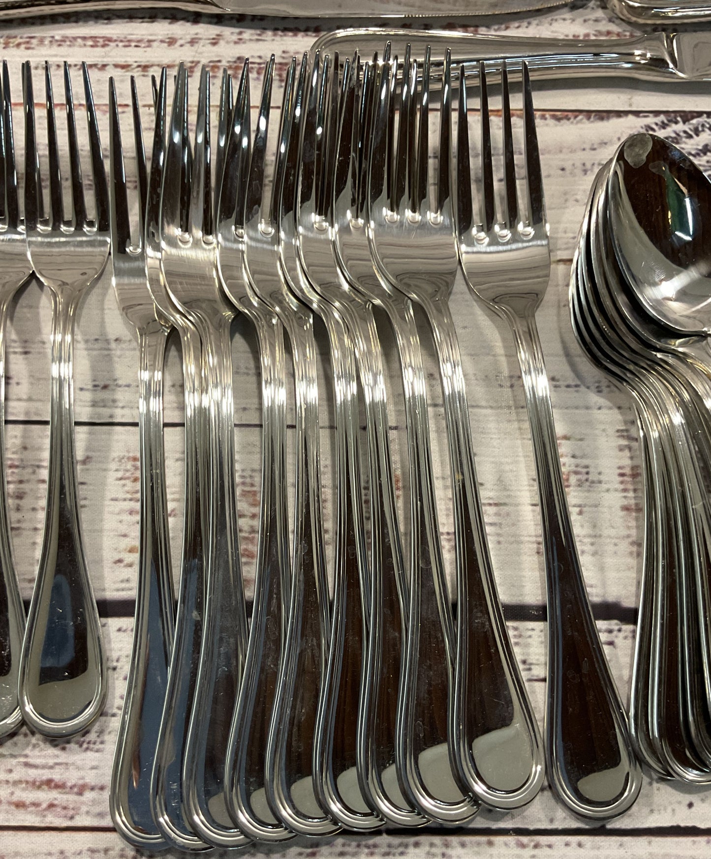 Wallace Rockport Stainless Steel Flatware Set of 46