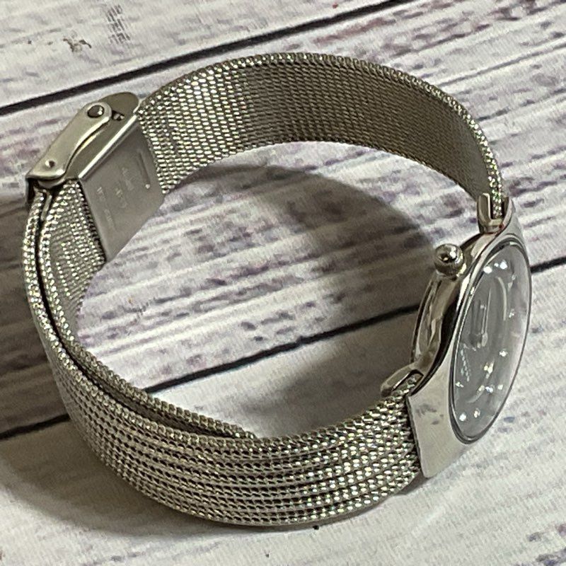 SKAGEN SKW2156 Women's Silver Tone Mesh Black Dial Rhinestone Watch