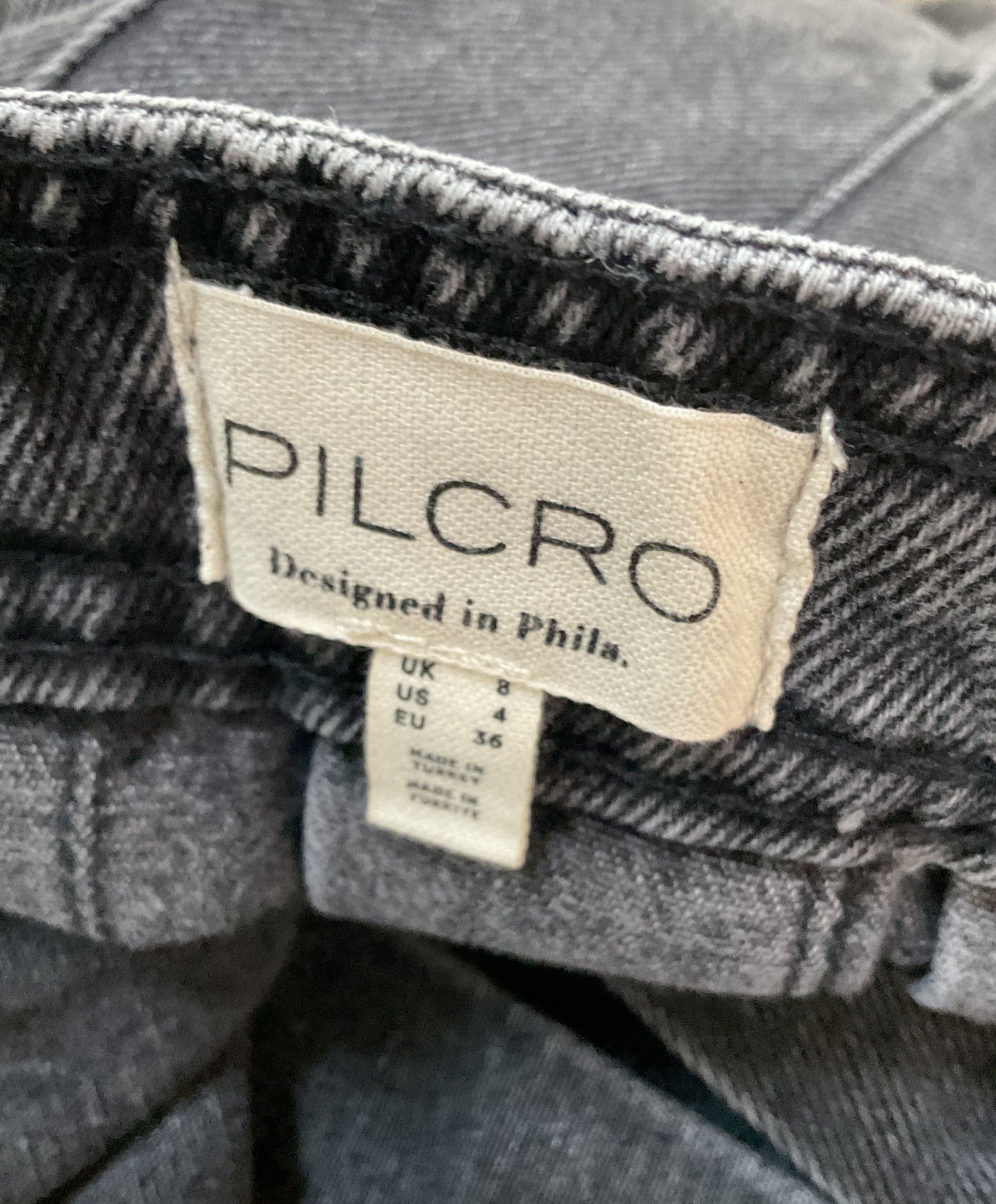 Pilcro Women's Black Pleated Denim Mini Skirt Size 4