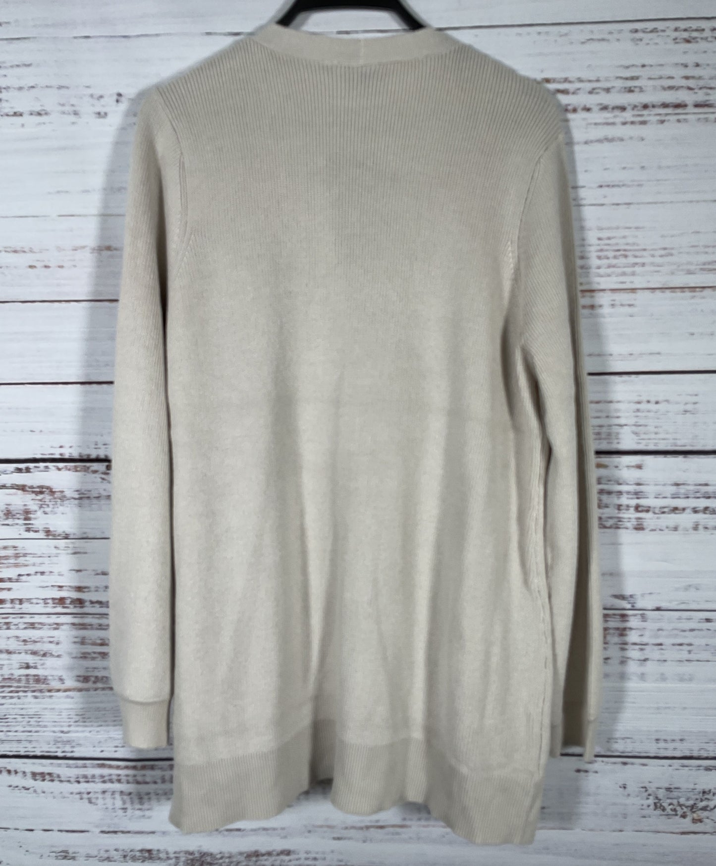 Devotion by Cyrus Women's Beige Open Cardigan Sweater Size L