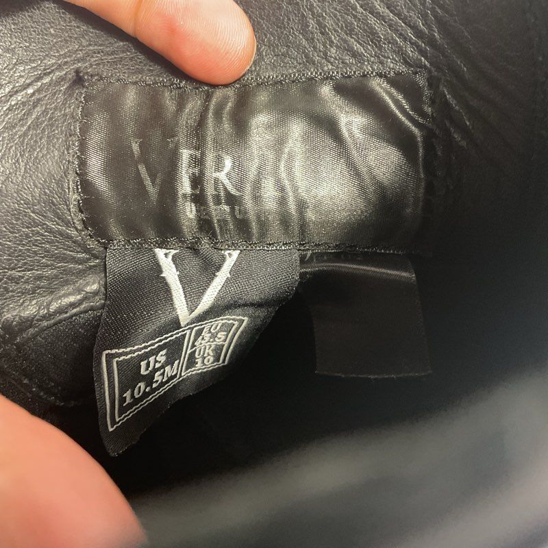 Verillas Weathered Black/Brown Leather Renaissance Fair Cosplay Combat Boot 10.5