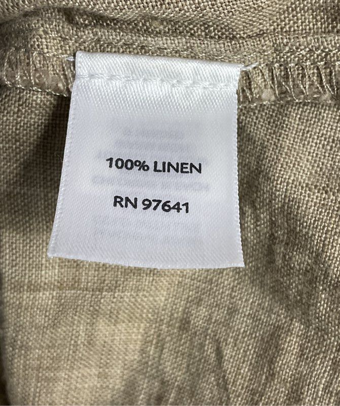 J.Jill Linen Button Down Blouse Shirt Willow L