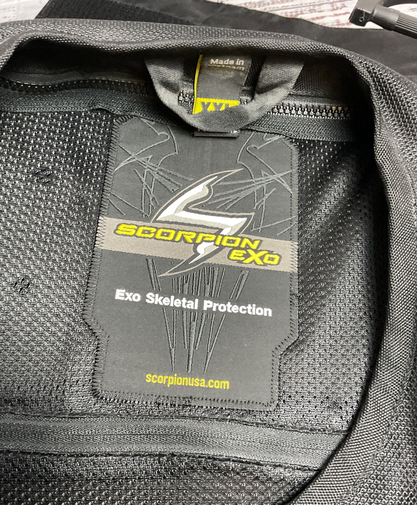 NWT Scorpion Black Exo Skeletal Protection Motorcycle Jacket - Size XXL