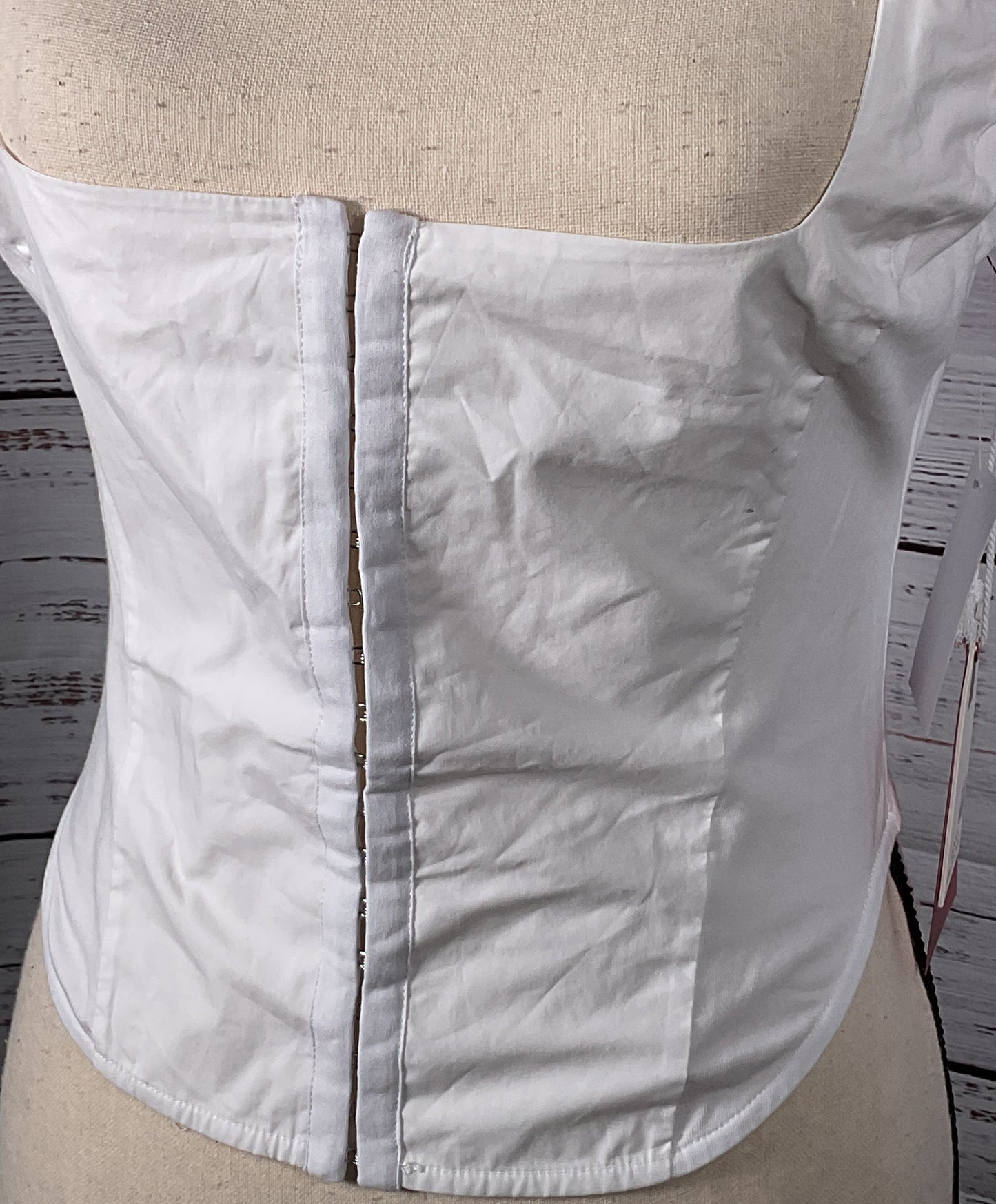 Good American Dolly Joleans Dolly Poplin Bustier White S