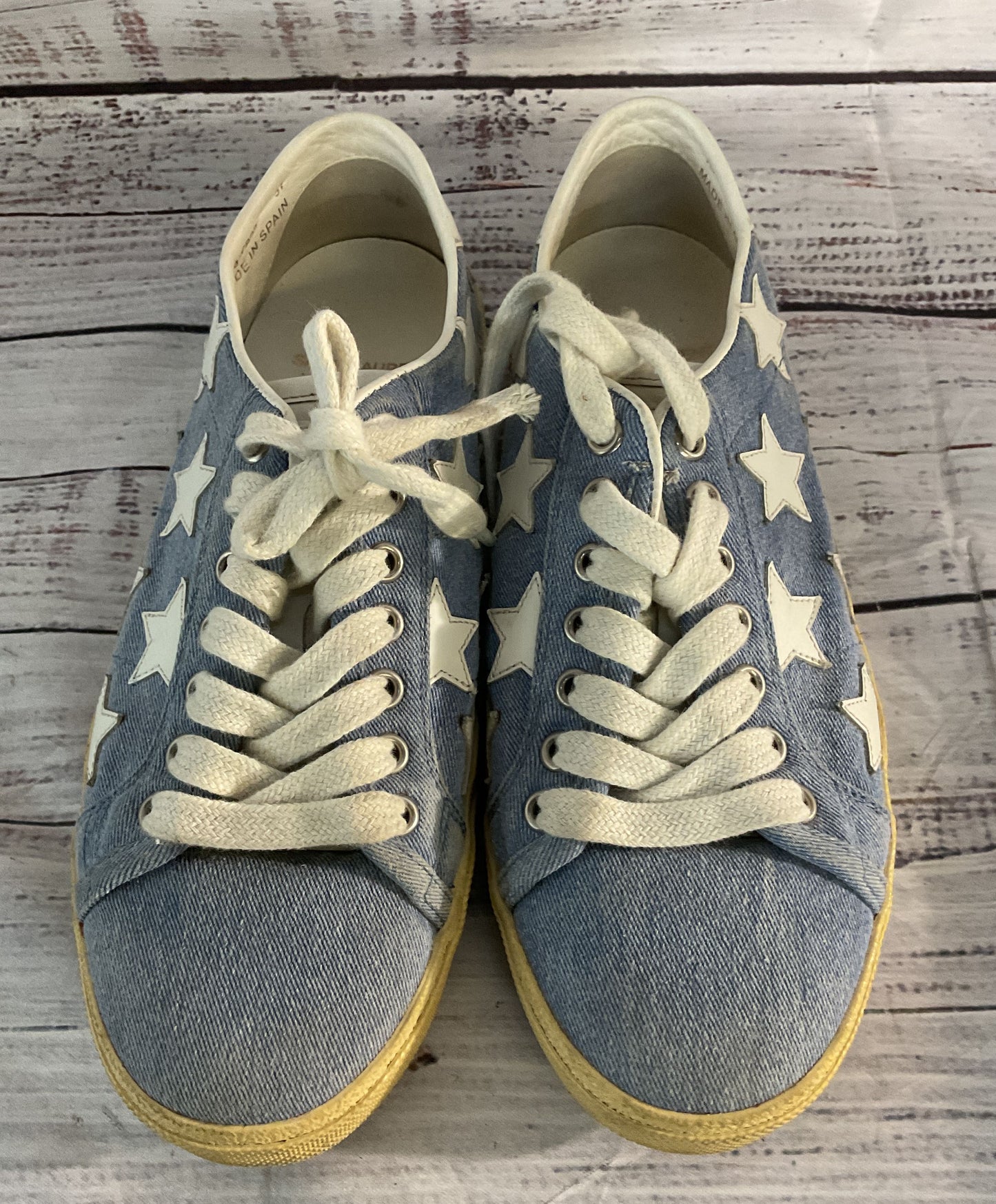 Saint Laurent Denim Starry Sneakers Blue 6.5