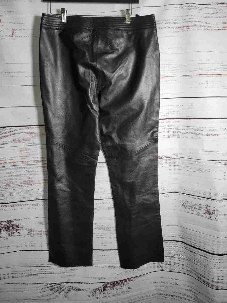 Women's Margaret Godfrey Black Leather Pants Size 12