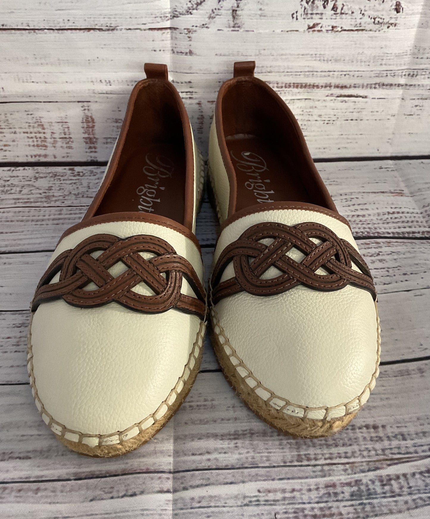 Brighton Leather Evita Espadrilles White 7