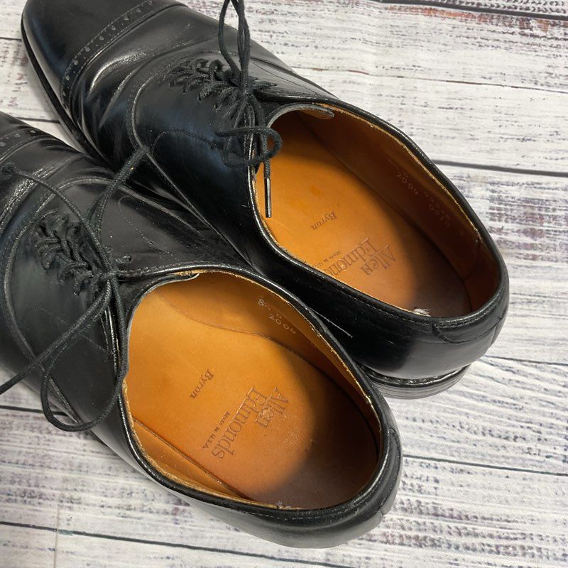 Allen Edmonds Black Leather Byron Brogue Oxford Dress Shoe Men's 8.5 D