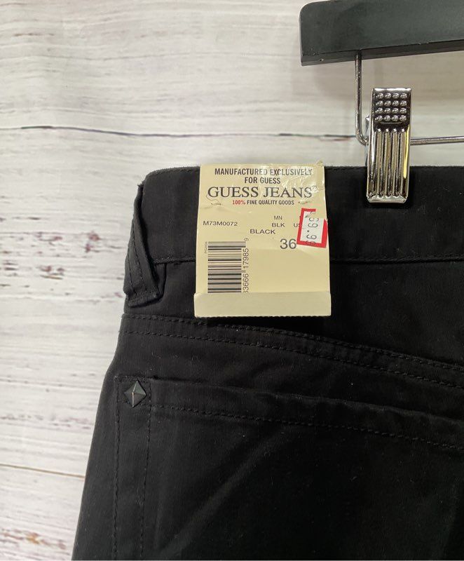 NWT Men's Guess Black Jeans with rivet/studs Size 36