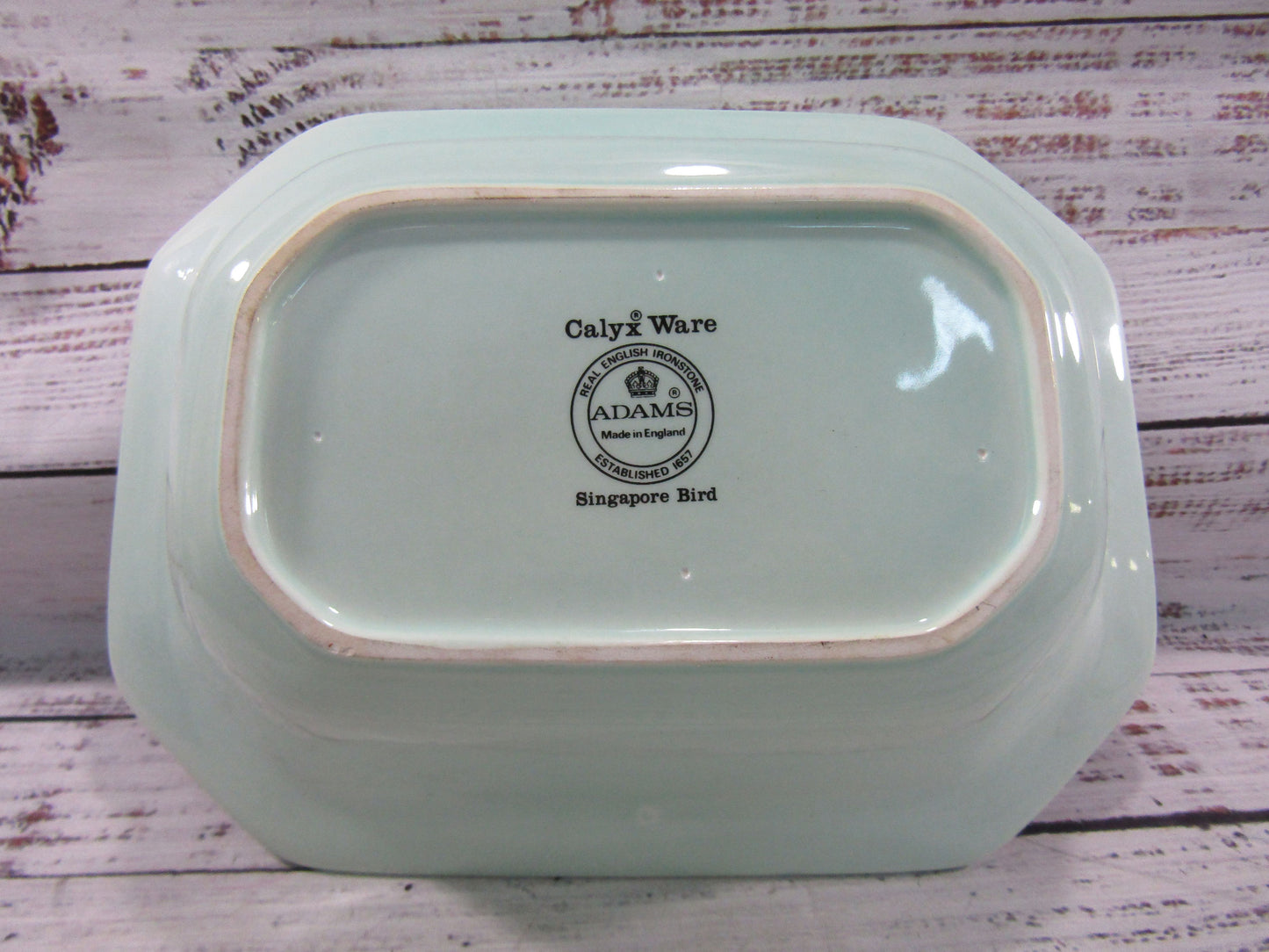 Adams Singapore Bird Floral Bird Motif Ironstone Vegetable Bowl Made in England