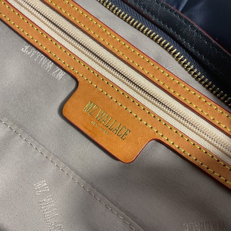 MZ Wallace Kate Blue Nylon Tote w/ Shoulder Strap