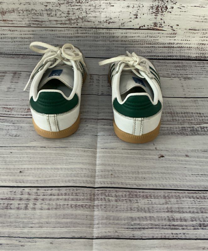 Children's adidas Samba White W/green Sneaker Size 10K