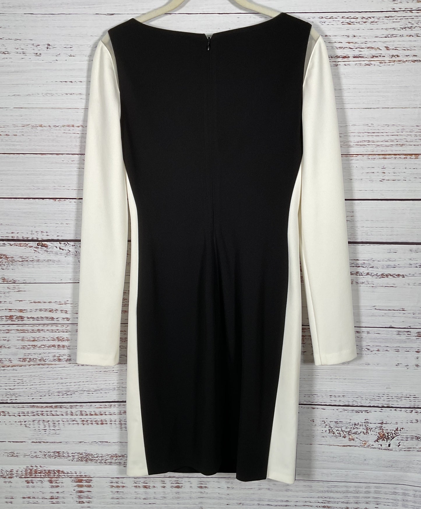 Vince Camuto Women's Black & White Long Sleeve Bodycon Dress Size 6