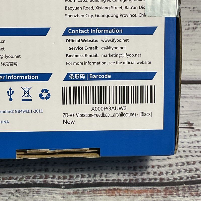 NEW SEALED Ifyoo Black Wireless Gaming Controller ZD-V+ Vibration