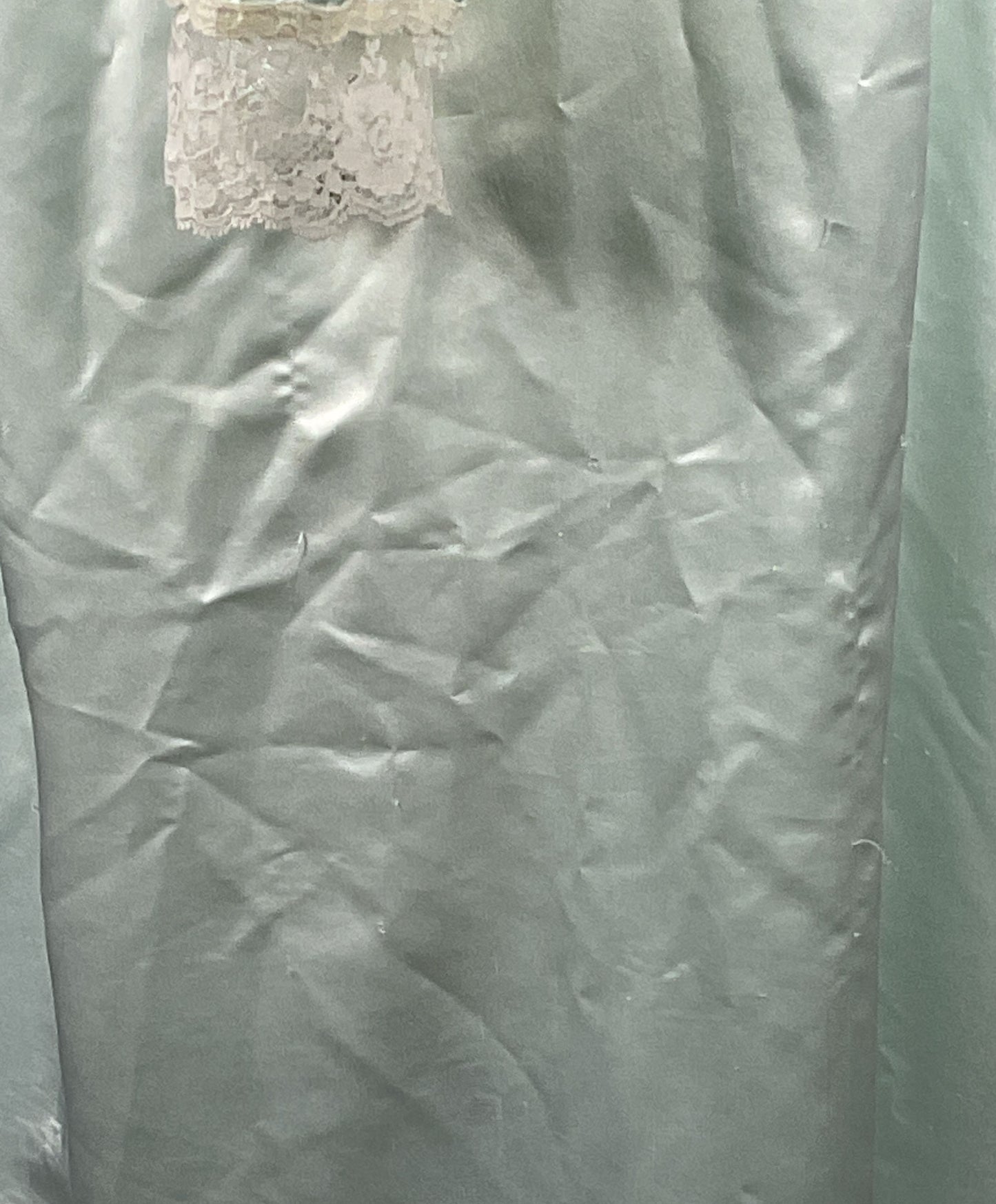 Christian Dior Vintage Lace Lined Nightgown Green