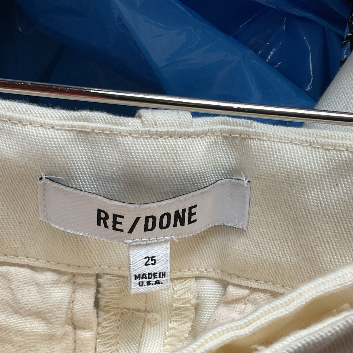 NWD RE/DONE Women's White Khaki Pants Trousers- SZ 25 (SEE DESCRIPTION)