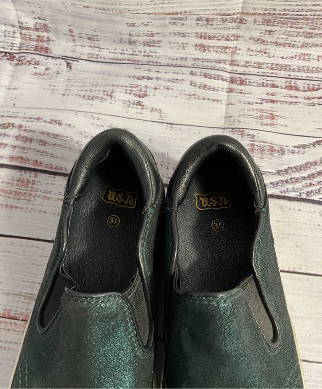 Ash Jungle Metallic Green Platform Shoes Girls 13 US 31 EU