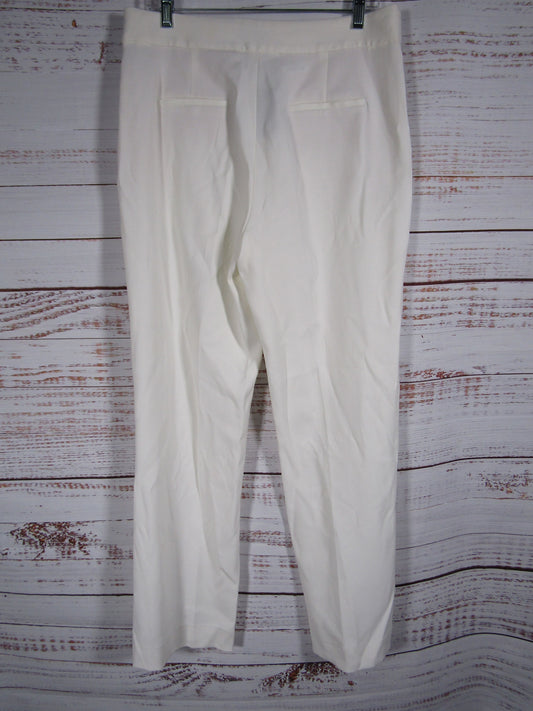 Massimo Dutti Women's White Trouser Pants Size 10