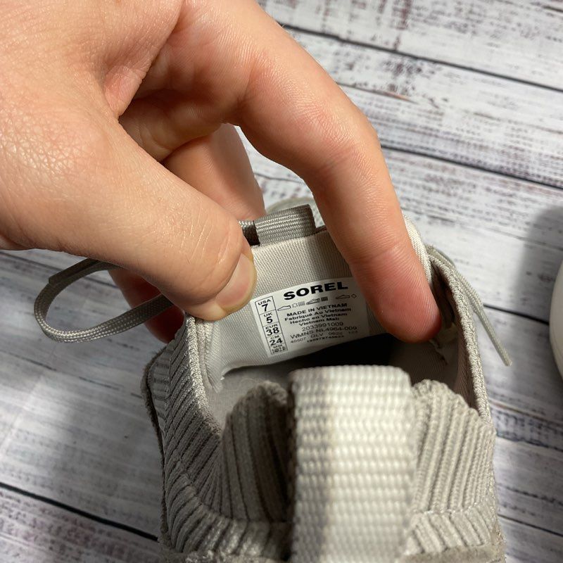 Sorel ONA 503 Knit Dove Grey Athletic Sneakers Women's Size 7