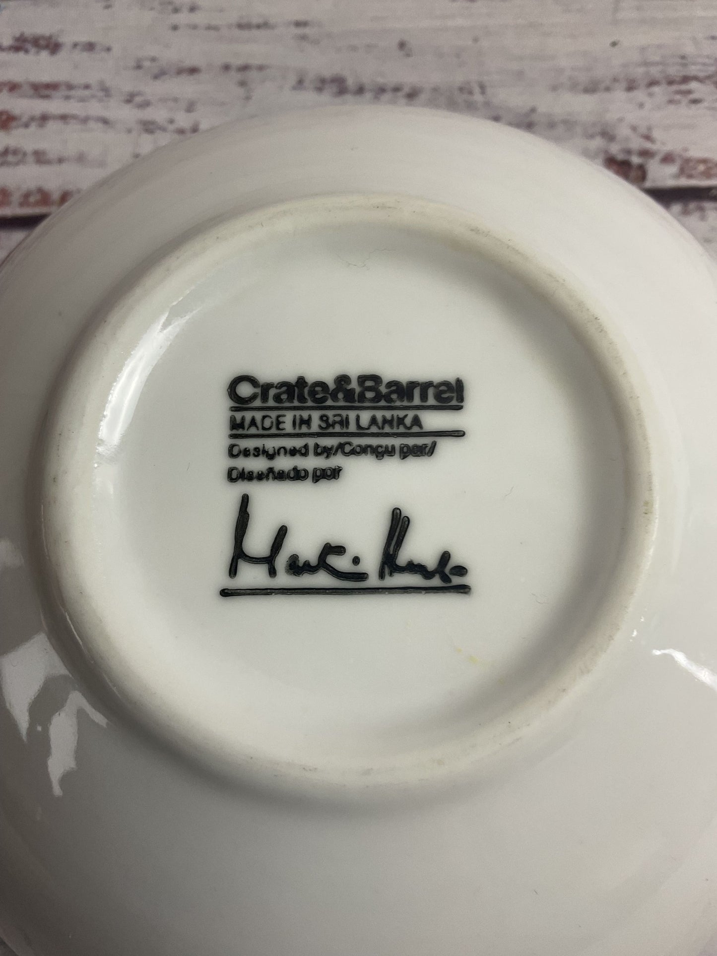 Crate & Barrel Martin Hunt White 6 1/4" Cereal Bowl