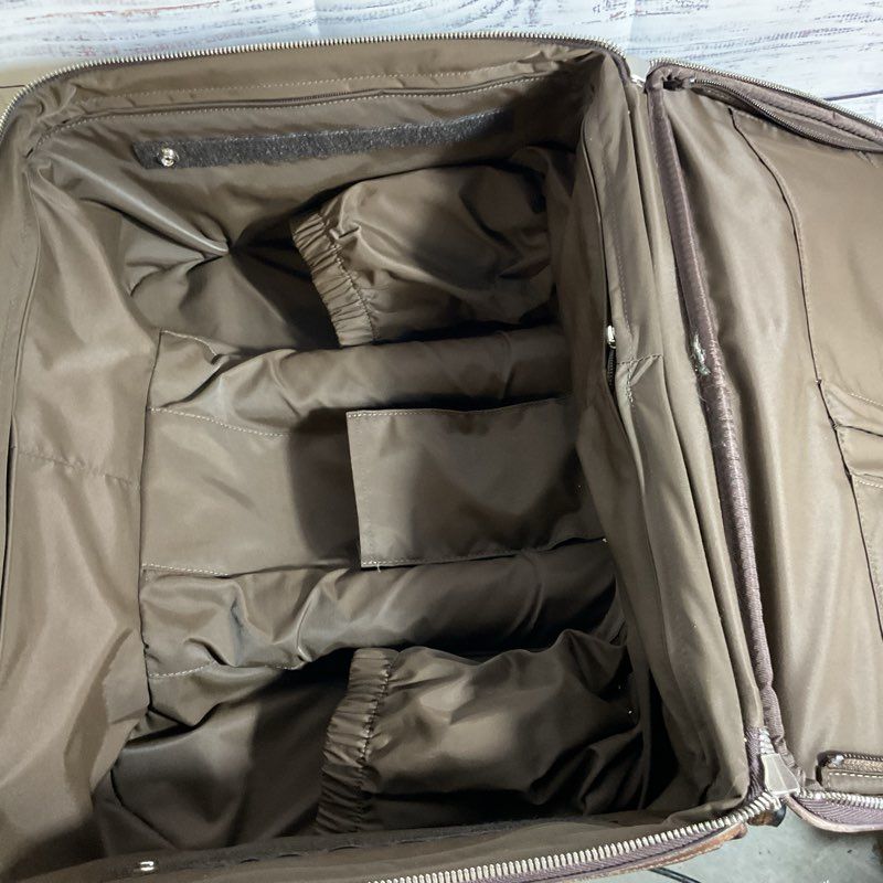 TUMI #73003B Brown Leather Carry-On Suitcase