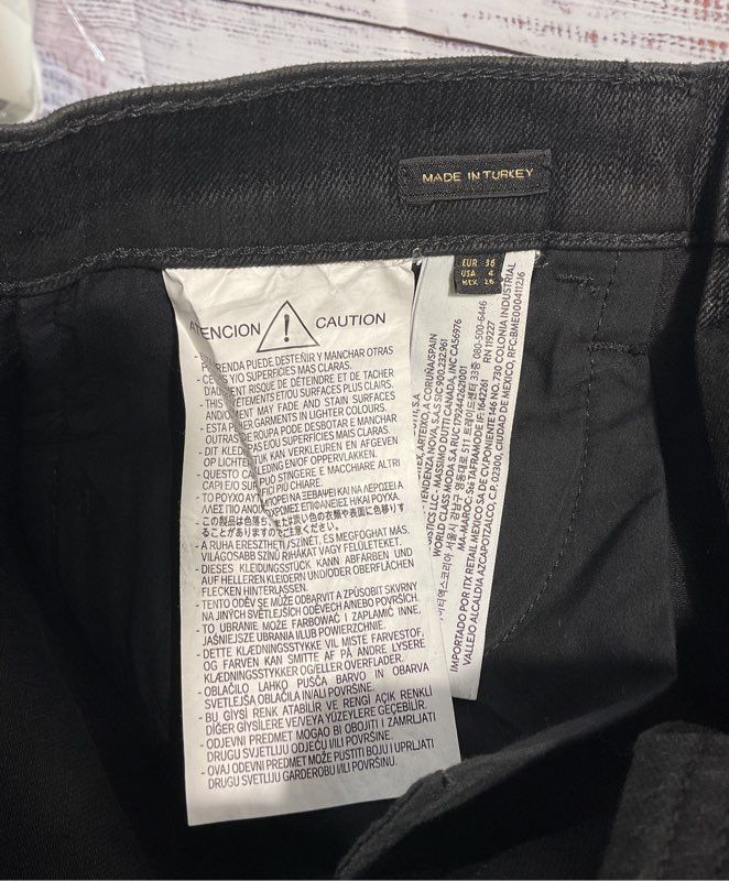 Women's Massimo Dutti Cotton Blend Black Pants Size 4 US/ EU 36 Made in Turkey