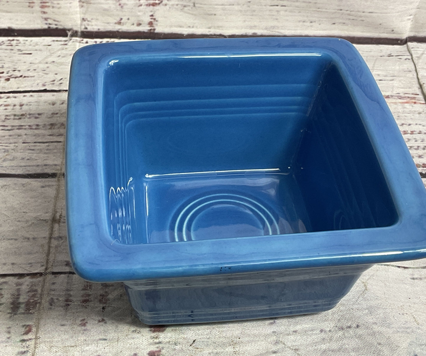 Fiestaware Ceramic Covered Box Lapis Blue