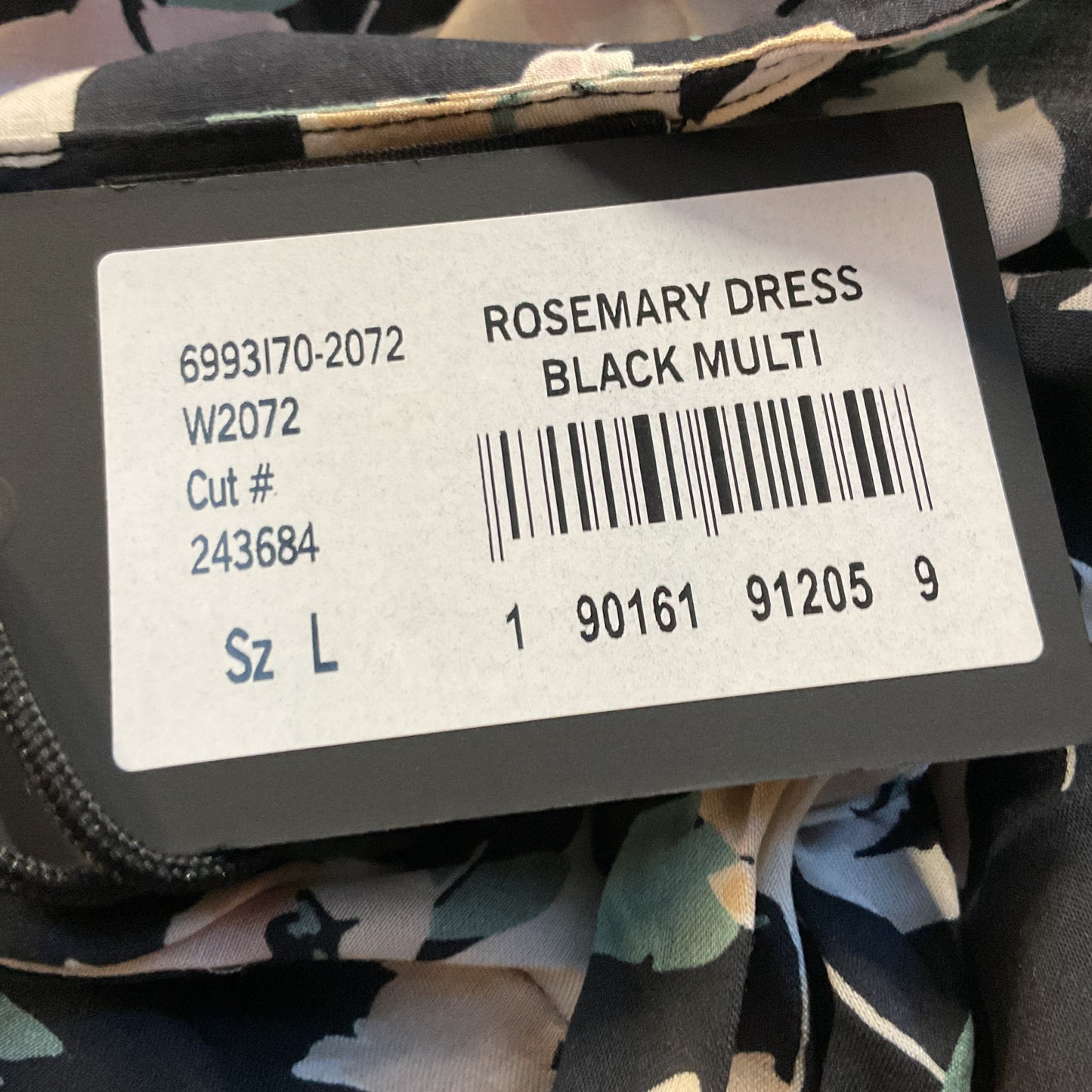 NWT PAIGE Women's Black Floral Rosemary Dress - SZ L