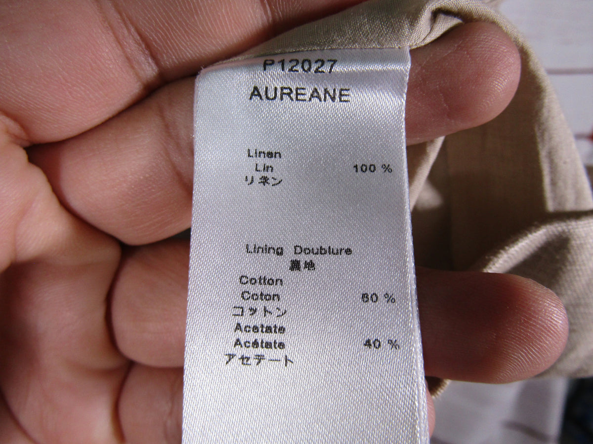 Anne Fontaine Women's Beige Linen Blazer Jacket Size 42