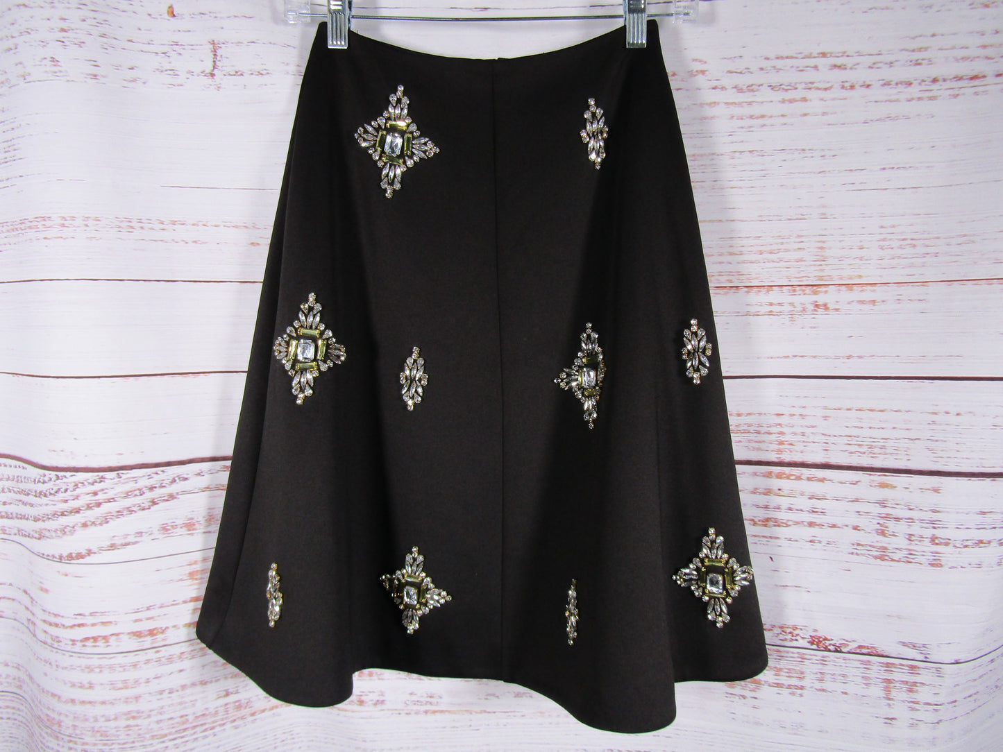 Ted Baker Samya Women's Black Embellished A-Line Skirt Size 2