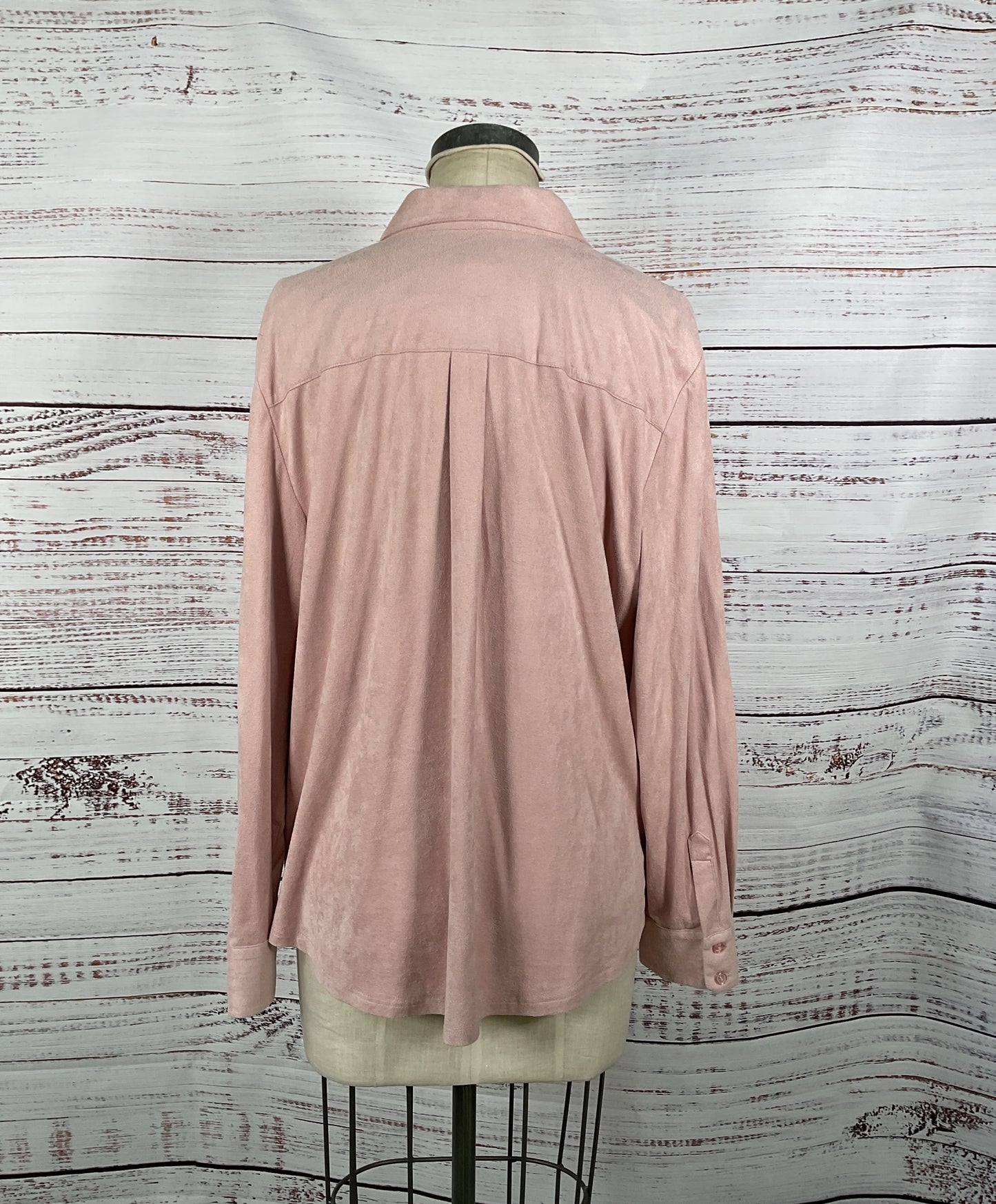 Chico's Blush Pink Button-Up Long Sleeve - Size 3 NWT
