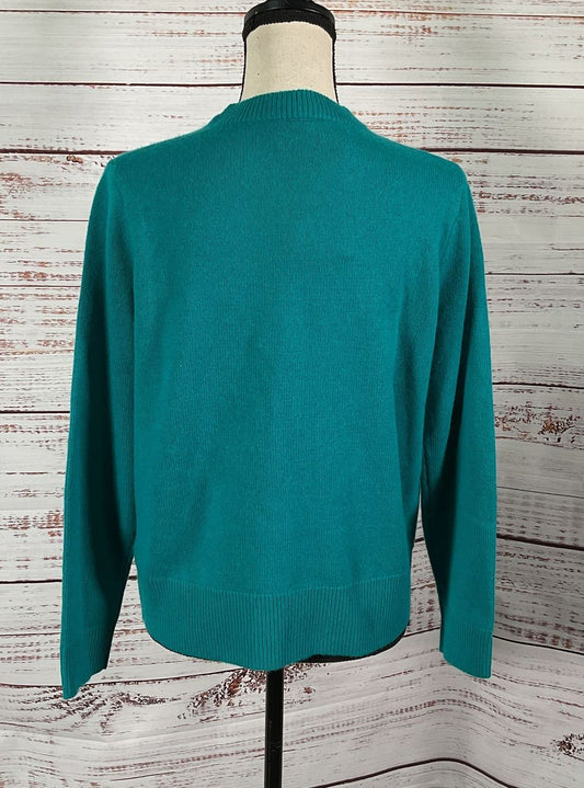 Galeries Lafayette Wool Cashmere Pull Sadie Ose Sweater Green M