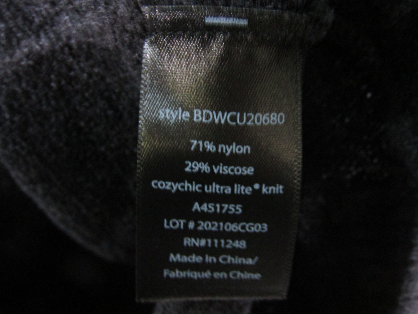 Barefoot Dreams CozyChic Women's Black Cowl Neck Tunic Sweater Size XS