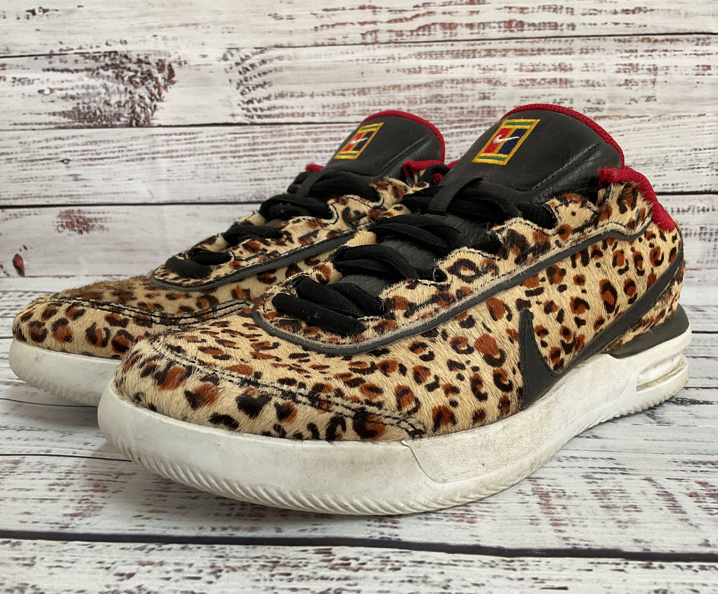 Nike Air Vapor Wing Premium Women's Leopard Print Calf Hair Sneakers CQ9679-001