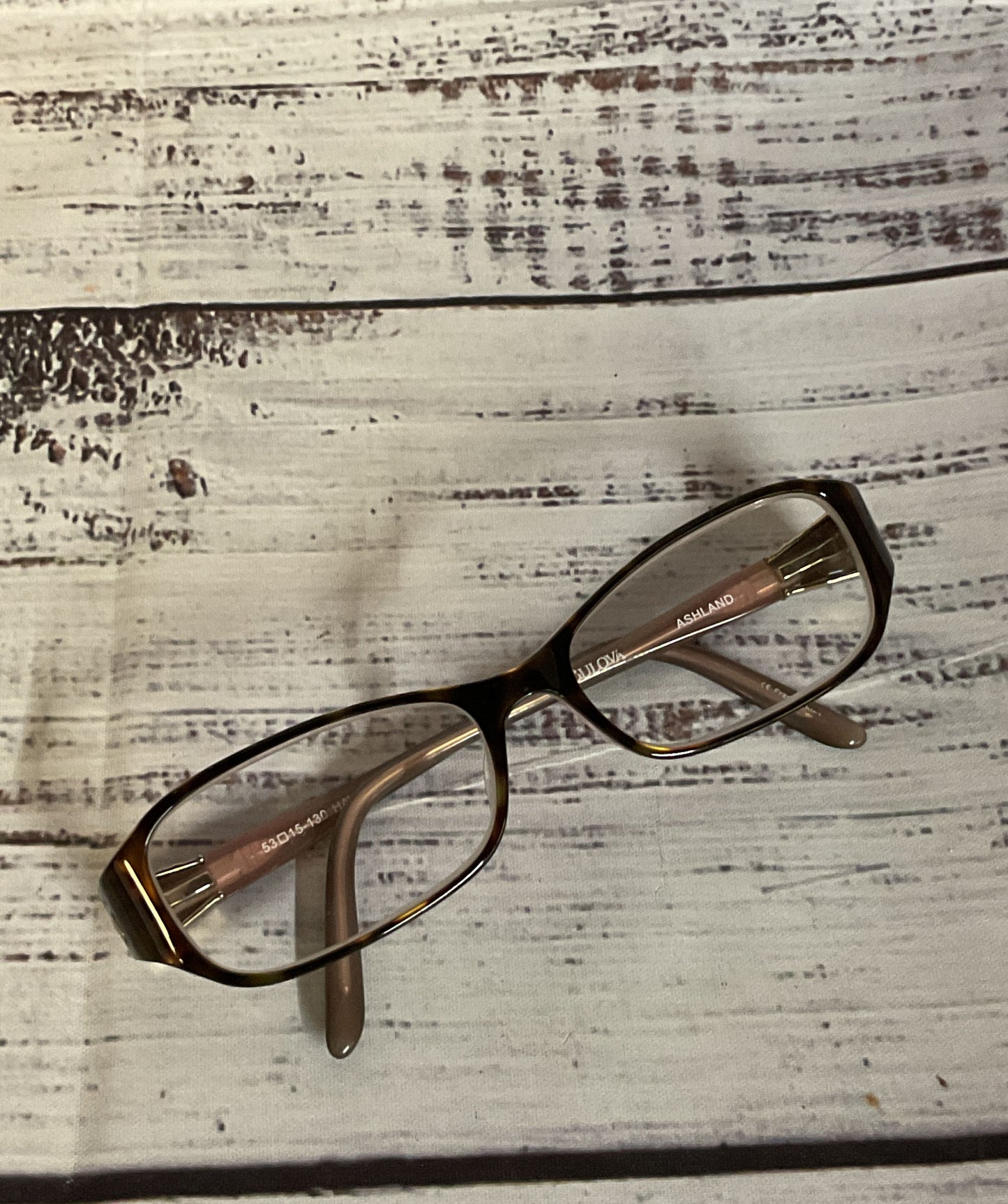 Bulova Ashland Havana / Rose Eyeglasses Frames - Size 130
