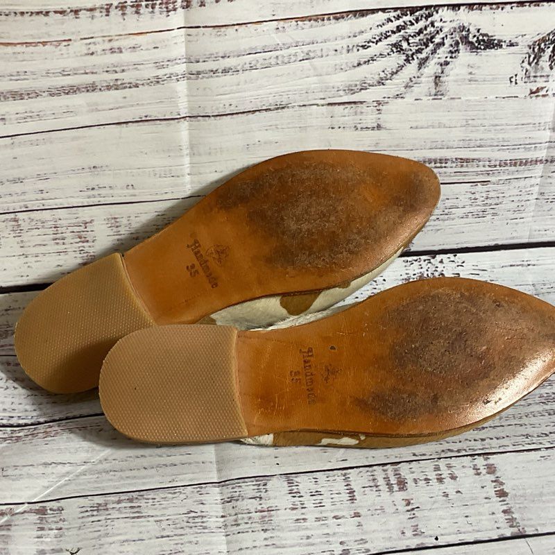 BOUGAINVILLEAS Beige Calf Fur Slip On Mules- SZ 35