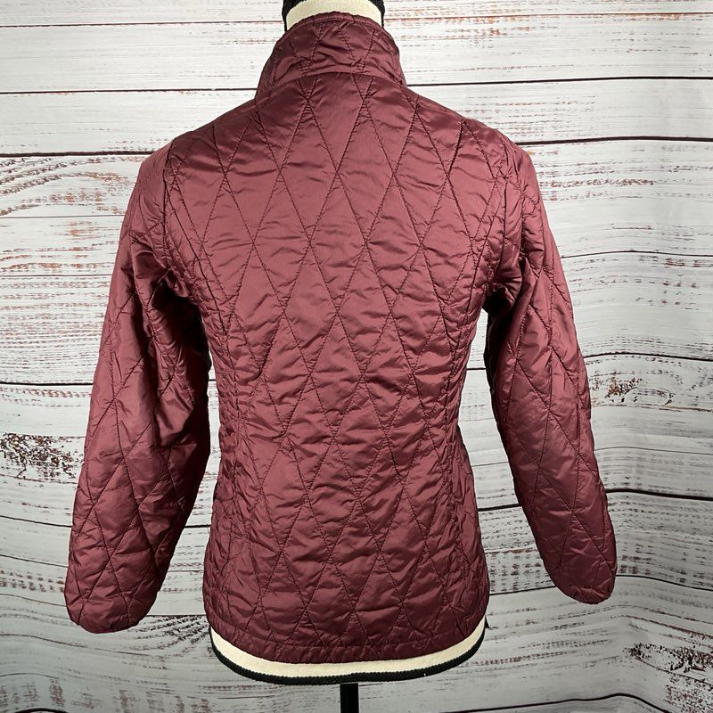 PATAGONIA Girls Burgundy Full Zip Primaloft Quilt Nano Puff Jacket - SZ L